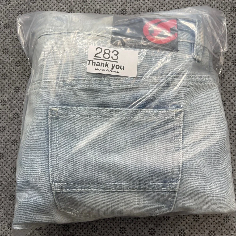 Ecko Unltd Mens Baggy Fit Cargo Jeans Wide Leg Double Knee Denim Size 34 - 40x32
